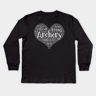 Archery for Girls Archer gifts for women design Kids Long Sleeve T-Shirt